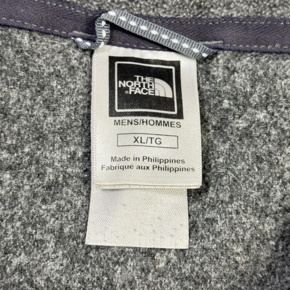 The North Face TKA 100 Sweatshirt Mens XL Gray Pullover 1/4 Zip Fleece Mock Neck